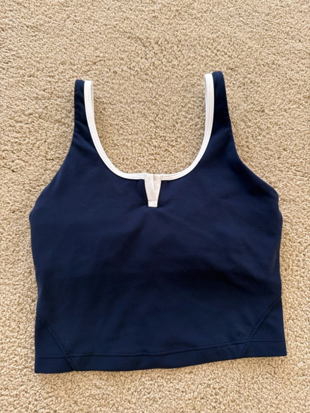 Lululemon Align Notched-neck Tank Club Blue/White Size 2